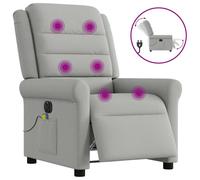 vidaXL Massagestoel elektrisch verstelbaar stof wolk grijs3303313 Gris G