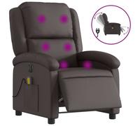 vidaXL Fauteuil de massage inclinable électrique marron foncé