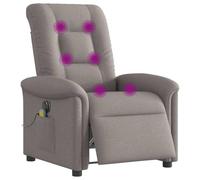 vidaXL Fauteuil de Massage inclinable électrique Taupe Tissu, Fauteuil de Massage électrique, Fauteuil inclinable de Massage, Chaise inclinable de Massage