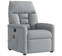 vidaXL - Fauteuil de massage inclinable 4015552 - Tissu Gris clair