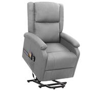 Sta-op-Fauteuil de relaxation, massant tissu gris clair