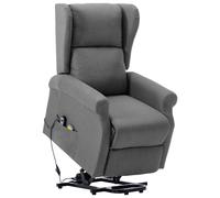 Vidaxl Fauteuil De Massage Inclinable Gris Clair Tissu Gris