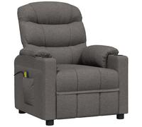 vidaXL Fauteuil de massage inclinable Gris foncé Tissu