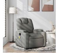 vidaXL Fauteuil de massage inclinable Gris foncé Tissu 372378