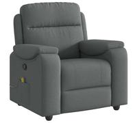 vidaXL Fauteuil de Massage inclinable Gris foncé Tissu, Fauteuil de Massage, Fauteuil, Fauteuil canapé, Fauteuil de Bureau de Massage