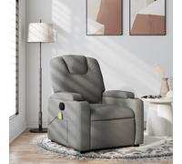 Vidaxl Fauteuil De Massage Inclinable Gris Foncé Tissu Gris