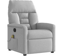Fauteuil de massage inclinable gris nuage tissu