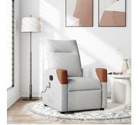 vidaXL Fauteuil de massage inclinable gris nuage tissu, fauteuil de massage, fauteuil, fauteuil canapé, fauteuil de bureau 4104816