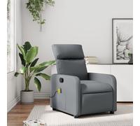 vidaXL Fauteuil de massage inclinable Gris Similicuir