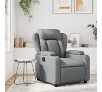 Vidaxl Fauteuil De Massage Inclinable Gris Similicuir Gris
