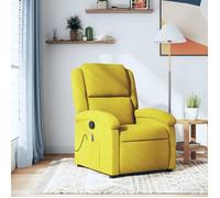 vidaXL Fauteuil de massage inclinable jaune velours 371815