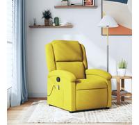 vidaXL Fauteuil de massage inclinable jaune velours Jaune