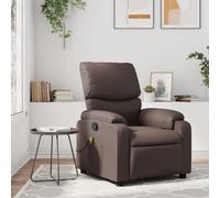 Vidaxl Fauteuil De Massage Inclinable Marron Similicuir Marron