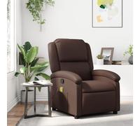 Vidaxl Fauteuil De Massage Inclinable Marron Similicuir Marron