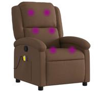 vidaXL Fauteuil de Massage inclinable Marron Tissu