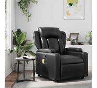 vidaXL Fauteuil de massage inclinable Noir Similicuir 372434