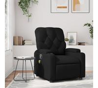 Vidaxl Fauteuil De Massage Inclinable Noir Similicuir Noir