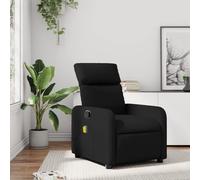 Vidaxl Fauteuil De Massage Inclinable Noir Similicuir Noir