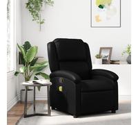 Vidaxl Fauteuil De Massage Inclinable Noir Similicuir Noir