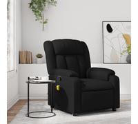 Vidaxl Fauteuil De Massage Inclinable Noir Similicuir Noir