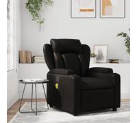 Vidaxl Fauteuil De Massage Inclinable Noir Similicuir Noir
