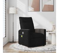 vidaXL Fauteuil de massage inclinable – Tissu noir