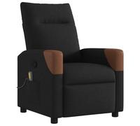 vidaXL Fauteuil de Massage inclinable Noir Tissu, Fauteuil de Massage, Fauteuil, Fauteuil canapé, Fauteuil de Bureau de Massage