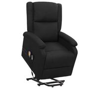 Vidaxl Fauteuil De Massage Inclinable Noir Tissu Noir