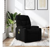 Vidaxl Fauteuil De Massage Inclinable Noir Tissu Noir