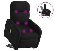 vidaXL Fauteuil de massage inclinable Noir Tissu