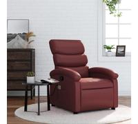 Vidaxl Fauteuil De Massage Inclinable Rouge Bordeaux Similicuir Rouge