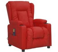 vidaXL Fauteuil de massage inclinable Rouge bordeaux Similicuir Rouge G