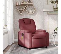 vidaXL Fauteuil de massage inclinable Rouge bordeaux Tissu