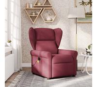 Vidaxl Fauteuil De Massage Inclinable Rouge Bordeaux Tissu Rouge
