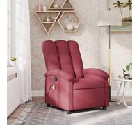 Vidaxl Fauteuil De Massage Inclinable Rouge Bordeaux Tissu Rouge