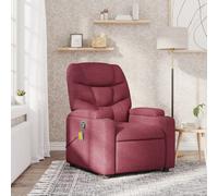 Vidaxl Fauteuil De Massage Inclinable Rouge Bordeaux Tissu Rouge