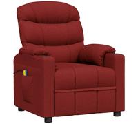 Vidaxl Fauteuil De Massage Inclinable Rouge Bordeaux Tissu Rouge