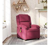vidaXL Fauteuil de massage inclinable rouge bordeaux velours 371813