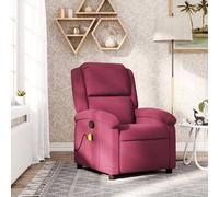 Vidaxl Fauteuil De Massage Inclinable Rouge Bordeaux Velours Rouge