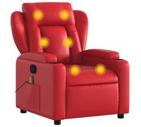 vidaXL Fauteuil de Massage inclinable Rouge Similicuir