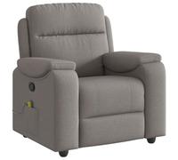 vidaXL Fauteuil de Massage inclinable Taupe Tissu, Fauteuil de Massage, Fauteuil, Fauteuil canapé, Fauteuil de Bureau de Massage