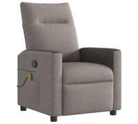 vidaXL Fauteuil de Massage inclinable Taupe Tissu, Fauteuil de Massage, Fauteuil, Fauteuil canapé, Fauteuil de Bureau de Massage