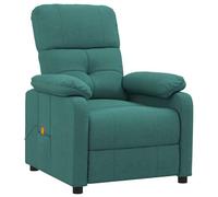 vidaXL Fauteuil de massage inclinable Vert foncé Tissu Vert