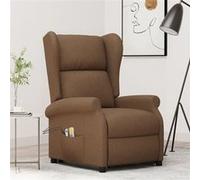 vidaXL Fauteuil de massage Marron Tissu289744 Marron G