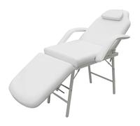 vidaXL Fauteuil de soins inclinable et pliant – Chaise de massage Blanc crème