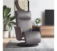 Fauteuil de massage, relaxation avec repose-pieds similicuir gris