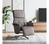 Vidaxl Fauteuil Inclinable De Massage Avec Repose-Pieds Taupe Tissu
