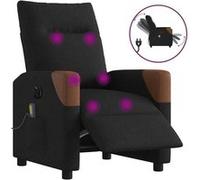 vidaXL Fauteuil de massage inclinable électrique Noir Tissu