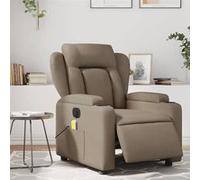 vidaXL Fauteuil de massage, relaxation électrique similicuir cappuccino Beige G