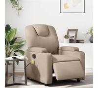 vidaXL Fauteuil de massage, relaxation électrique similicuir cappuccino Beige G
